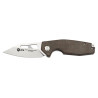 Navaja táctica K25 acero 7Cr17MoV mango Micarta color caramelo
