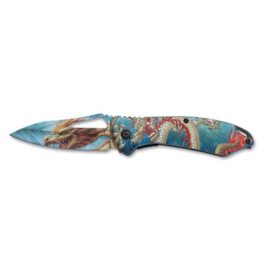 Navaja Albainox dragón oriental hoja acero inoxidable