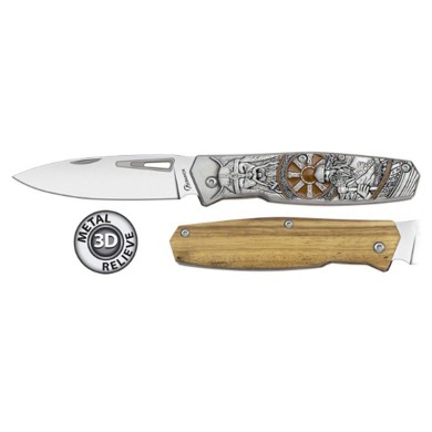 Navaja Albainox Vikinga Zamak Madera Estilo Nórdico