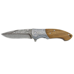 Navaja Albainox Madera Cebra Virola Decorada | Diseño Exclusivo