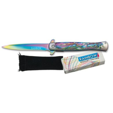 Navaja Albainox Rainbow 10 cm  Acabado Multicolor