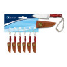 Cuchillo Mini Albainox Hoja 4,30 cm Mango de Aluminio Rojo, Unidad.