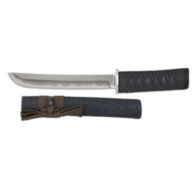 Katana Táctica Albainox Hoja 22 cm Mango Encordado Negro