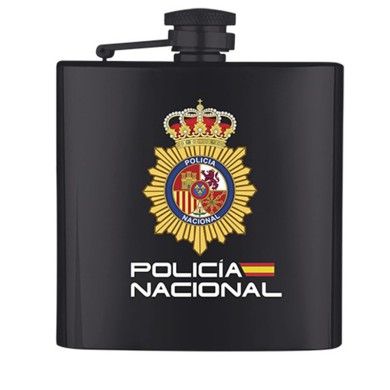 Petaca BARBARIC 6 Onzas Policía Nacional Acero Inoxidable