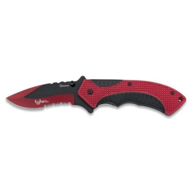 Navaja Asistida Negra y roja. Hoja: 8.5