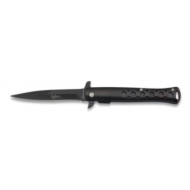 Navaja Asistida Stock Negra CLIP. FOS.10