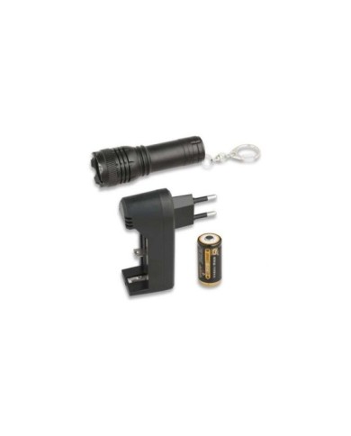 linterna recargable con cargador/bateria
