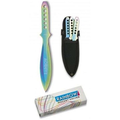 set 3 lanzadores rainbow con funda. 20cm