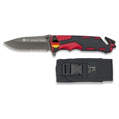 navaja roja/negra K25 seguridad.H:9.4