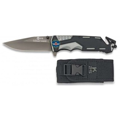Navaja gris/negra K25 seguridad. H:9.4