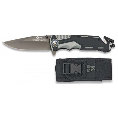 Navaja gris/negra K25 seguridad. H:9.4