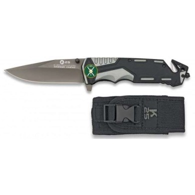 Navaja gris/negra K25 seguridad. H: 9.4