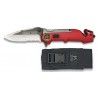 Navaja K25 titanio/roja. H: 8.7