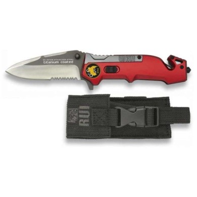 Navaja K25 titanio/roja. H:8.7