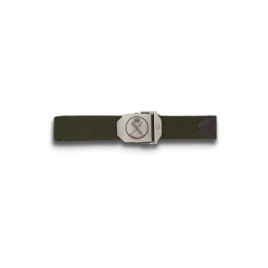 Cinturon verde hebilla metalica G. Civil