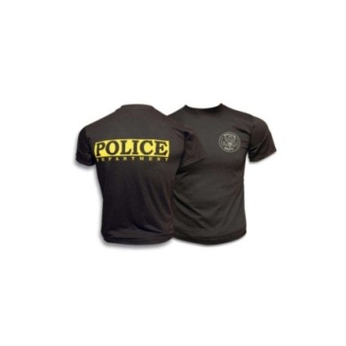 Camiseta M/C POLICE.Color:NEGRA.