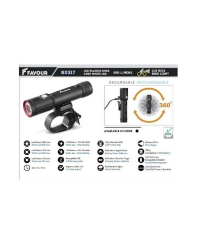 Linterna BICI - 90lm - 2AA baterias