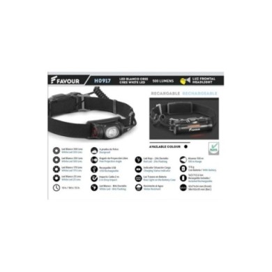 Linterna RECARG. BICI - 300lm. Negra