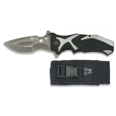 navaja k25 negra / gris titanium coated.