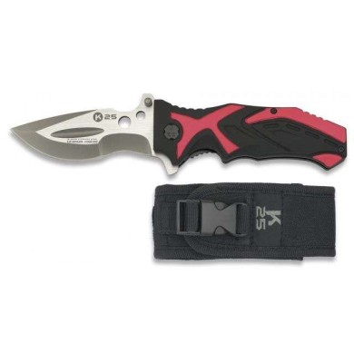 navaja K25 negra / roja titanium c. 9.3