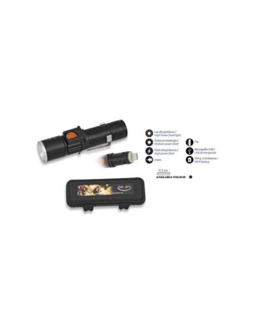 Linterna Recargable USB y caja