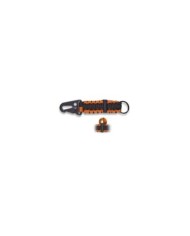 mini mosqueton con paracord naranja