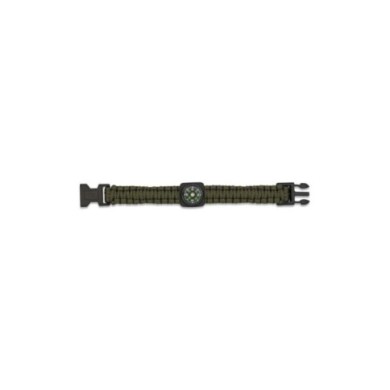 Pulsera paracord Verde con Brújula