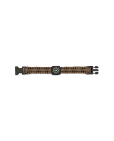 Pulsera paracord Coyote con Brújula