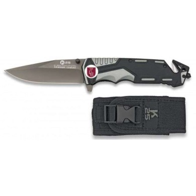 Navaja gris/negra K25 seguridad. H: 9.4