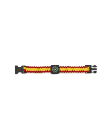 Pulsera paracord Roja/ Amarilla con brújula