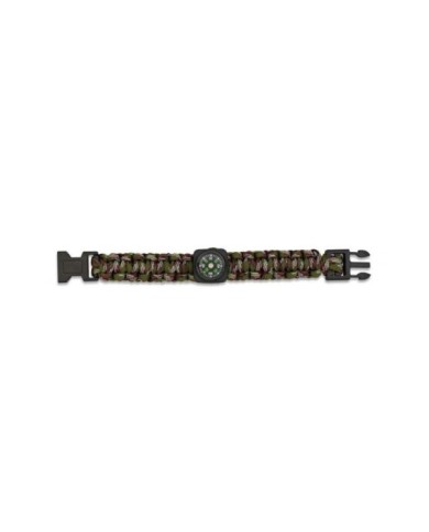Pulsera paracord CAMO con Brújula