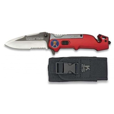 Navaja K25 titanio/roja. H:8.7