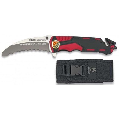 navaja roja / negra K25 seguridad. H:9.5