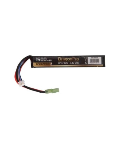 BATERIA DRAGONPRO DP-L7-025 7.4V 1500MAH 20C LIPO 128X21X12.5MM