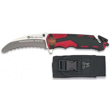 navaja roja / negra K25 seguridad. H:9.5