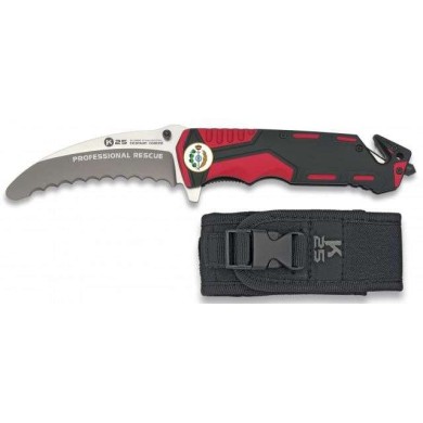 navaja roja / negra K25 seguridad. H:9.5