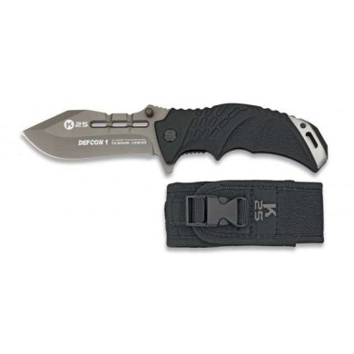 navaja K25 negra / gris titanium c. 10.2