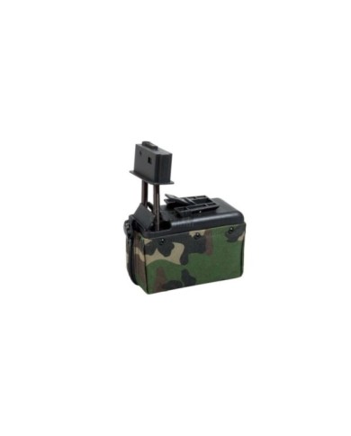 CARGADOR DRUM M249 MINI A&K 1500 RDS WOODLAND