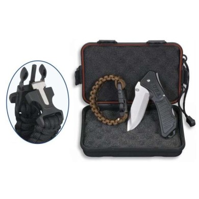 SET: Caja + Navaja USA + Paracord coyote