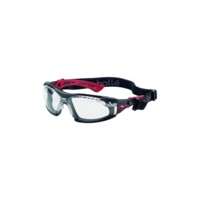 GAFAS BOLLE RUSH+ PC TRANSPARENTE ROJA