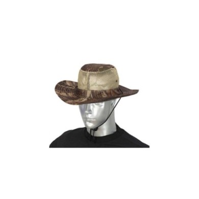 sombrero con rejilla. camo marron