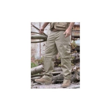 PANTALON CON CREMALLERA TIPO BDU KHAKI