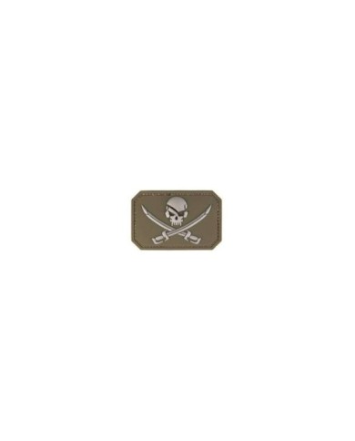 PARCHE 3D SKULL W.SWORDS PVC M.KLETT OLIVO