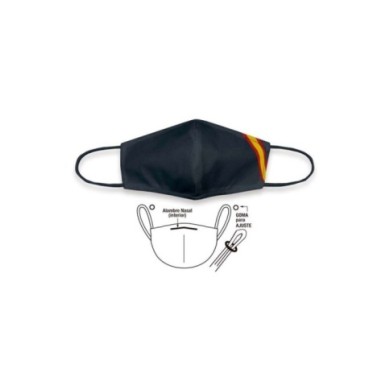 Mascarilla TNT Bandera España negra.