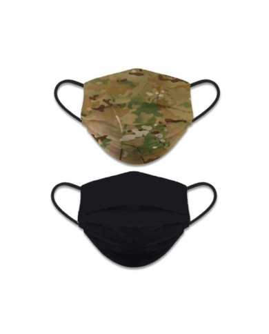 Mascarilla reversible camo - negro
