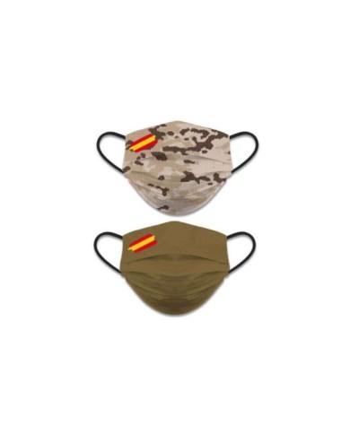 Mascarilla reversible árida - coyote