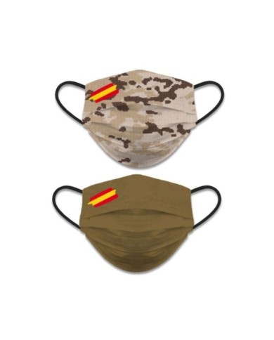 Mascarilla reversible árida - coyote