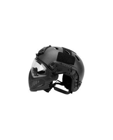 CASCO TIPO FAST Y MASCARA NEGRO DELTA TACTIC