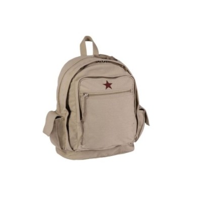 MOCHILA CITY ESTRELLA ROJA KAKI