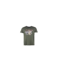 CAMISETA CON ESTAMPADO 'PIN-UP' OLIVA